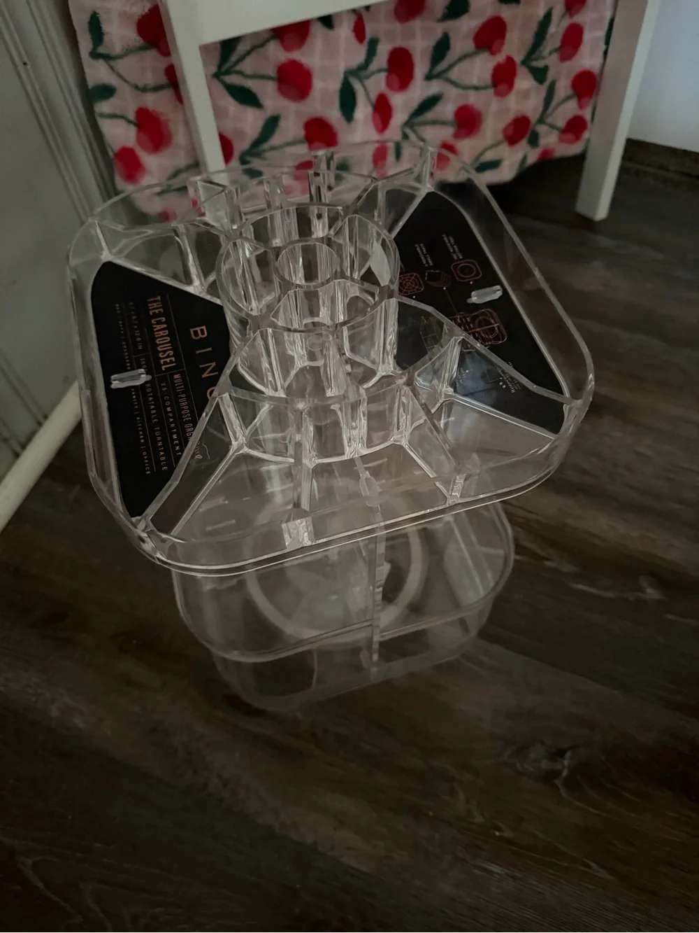 360° Rotating Clear Makeup Organizer Tower - Transparent Cosmetic Storage